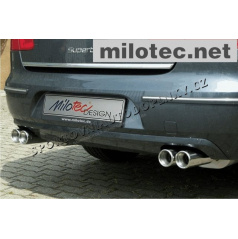 Doppelseitiger Auspuffschalldämpfer 2x2x76mm, Škoda Superb II.