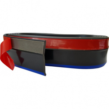 Universelle untere flexible Lippe mit schwarzem Kleber und blauer Linie Universelle untere flexible Lippe mit schwarzem Kleber und blauer Linie