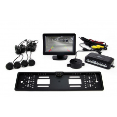 Parksystem mit TFT 11 cm Kamera + 4 schwarzen Sensoren