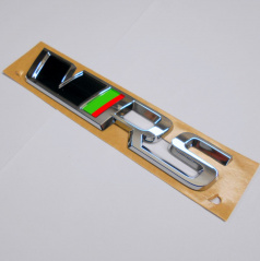 Originales Heckabzeichen RS Škoda, neues Limited Edition-Logo mit schwarzem V