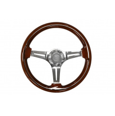 Lenkrad 350mm Holz Silber