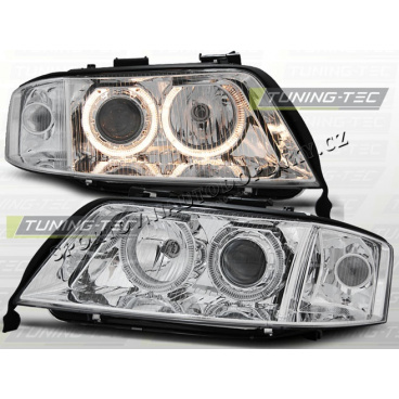 AUDI A6 (C5) 1999–01 KLARE VORDERE LICHTER ANGEL EYES CHROM