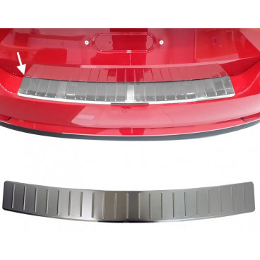 Heckstoßstangenverkleidung aus gebürstetem Edelstahl für Škoda Octavia III Kombi 2012-20 Heckstoßstangenverkleidung aus gebürstetem Edelstahl für Škoda Octavia III Kombi 2012-20