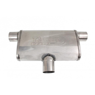Mittlerer Hinterer Schalldämpfer 76mm TurboWorks LT 304SS 355mm