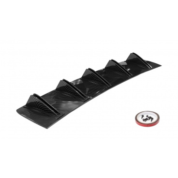 Universeller Flügel - Diffusor (5 Haifischflossen) Black Carbon Look