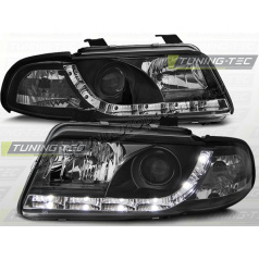 AUDI A4 (B5) 1999–00 FRONT CLEAR LIGHTS DAYLIGHT LED BLACK