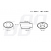 Sportliches Edelstahl-Auspuffrohr oval 120x68 mm