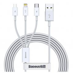 Multikabel für USB-Telefon/ 3 Anschlüsse (iPhone + iPad, USB Typ C und microUSB)