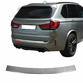 Edelstahl polierte Heckstoßstangenabdeckung BMW X5 M F85 2013- 2018 Edelstahl polierte Heckstoßstangenabdeckung BMW X5 M F85 2013- 2018