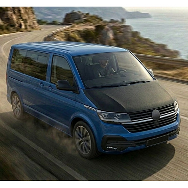 Motorhaubenabdeckung schwarz Carbon VW T6 Motorhaubenabdeckung schwarz Carbon VW T6
