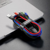 Baseus USB Kabel 4-in-1 schwarz, 1x USB-C, 2x Lightning, 1x Micro 3,5A 1.2m