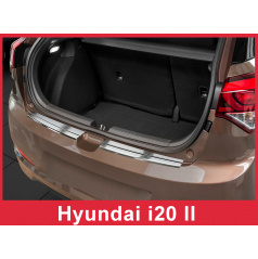 Edelstahlabdeckung - Schwellenschutz für die hintere Stoßstange Hyundai i20 II htb 2014+