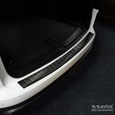 Edelstahlabdeckung - Einstiegsleistenschutz für die hintere Stoßstange, schwarz, Volkswagen Touareg III 2018+ Edelstahlabdeckung - Einstiegsleistenschutz für die hintere Stoßstange, schwarz, Volkswagen Touareg III 2018+