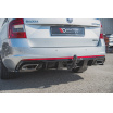 Heckstoßstangeneinsatz ver.2 für Škoda Octavia RS Mk3, Maxton Design (glänzend schwarzer ABS-Kunststoff) für Benzinmotoren