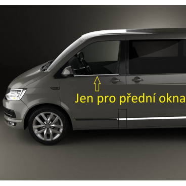 Frontscheibenleisten für den VW T6 aus Edelstahl.1 2019+ 2 Stk