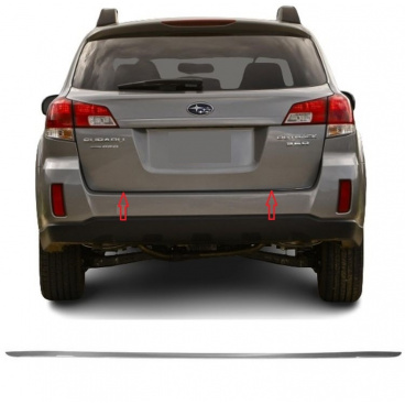 Edelstahlstreifen an der Unterkante des Kofferraums Subaru Outback 2010-15 Edelstahlstreifen an der Unterkante des Kofferraums Subaru Outback 2010-15