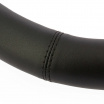 Lenkradbezug aus schwarzem Kunstleder, 37–39 cm, asymmetrisch
