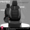 OTOM LIMITED 102 BLACK/GREY 3-ZIP Autositzbezug-Set
