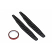 Schwarze Stoßstangenabdeckung 400x53 mm 2 Stück mit Kleber