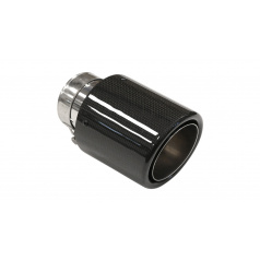 Endrohrdämpfer 114mm Eingang 70mm Carbon Gloss
