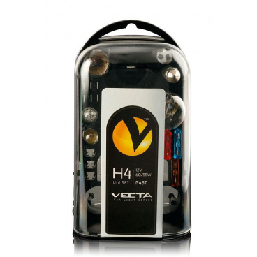 Box mit Uni 12V/H4 Vecta-Glühbirnen inkl. Sicherung Box mit Uni 12V/H4 Vecta-Glühbirnen inkl. Sicherung