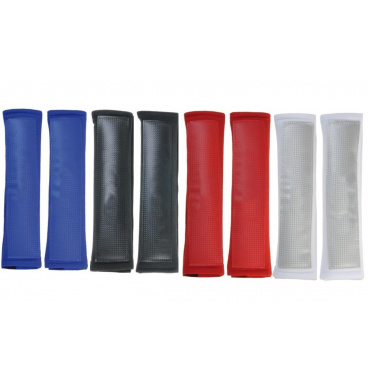 Riemenabdeckungen im Carbon-Stil, rot, blau, schwarz, silber, 2 Stück