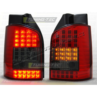 VW T5 2003–09 LED-Heckleuchten in rotem Rauch VW T5 2003–09 LED-Heckleuchten in rotem Rauch
