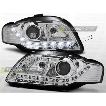AUDI A4 (B7) 2004–08 KLARES VORDERE LICHTER, TAGESLICHT, LED, CHROM