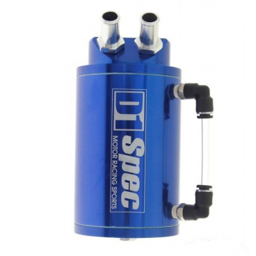 Alu-Behälter für überschüssiges Öl D1 SPEC blauer Einlass/Auslass 9 mm