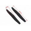 Schwarze Stoßstangenabdeckung 400x53 mm 2 Stück mit Kleber
