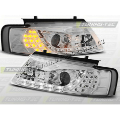 VW PASSAT B5(3B) 1996–00 FRONT CLEAR LIGHTS DAYLIGHT LED CHROME