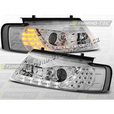 VW PASSAT B5(3B) 1996–00 FRONT CLEAR LIGHTS DAYLIGHT LED CHROME VW PASSAT B5(3B) 1996–00 FRONT CLEAR LIGHTS DAYLIGHT LED CHROME