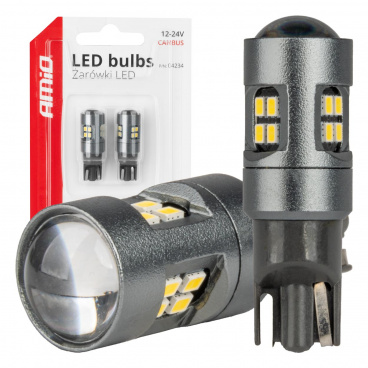 LED-Glühbirnen CANBUS T10 W5W 16SMD 2016 Weiß 12V/24V AMiO-04234