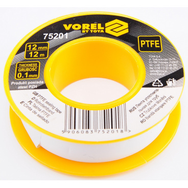 Teflonband 12 x 0,1 mm 12 m