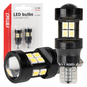 LED CANBUS-Lampen T15 W16W 15SMD 2835 Weiß 12V 24V AMiO-04245