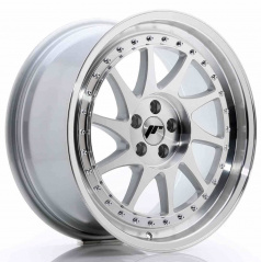 JR Wheels JR26 18x8,5 ET40 5x112 Silber Polierte Frontseite