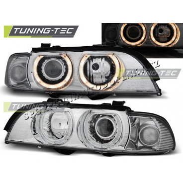 BMW E39 09.1995-06.2003 ANGEL EYES H7/H7 CHROM-KLARE SCHEINWERFER