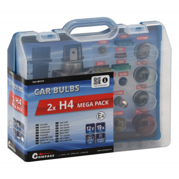 Glühbirnen Ersatz 12V Servicebox Mega H4+H4+Sicherungen Glühbirnen Ersatz 12V Servicebox Mega H4+H4+Sicherungen