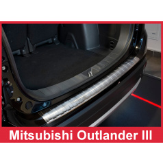 Edelstahlabdeckung - Schwellenschutz für die hintere Stoßstange Mitsubishi Outlander III FL 2012-15