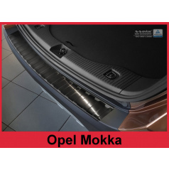 Edelstahlabdeckung - schwarzer Schwellenschutz für die hintere Stoßstange Opel Mokka 2012-16