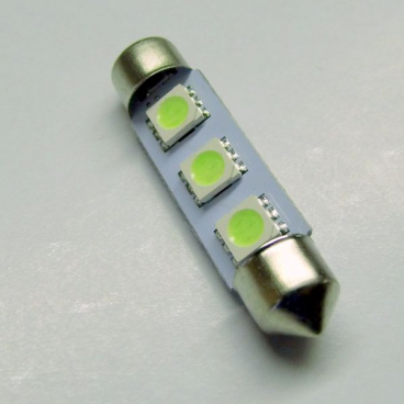 3 SMD-LED-Lampen Sulfitweiß 36 mm - 1 Stk