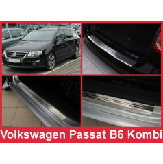 Edelstahl-Abdeckungsset-Heckstoßstangenschutz+Türschwellenschutzleisten VW Passat B6 Kombi 2005-10