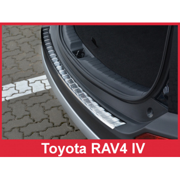 Edelstahlabdeckung - Schwellenschutz für die hintere Stoßstange Toyota RAV4 IV 2013-15