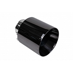 Endstück des Schalldämpfers 127mm Eingang 67mm Glänzend schwarz