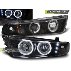 MITSUBISHI GALANT 8 (EA0) 1996-06 FRONT CLEAR LIGHTS ANGEL EYES BLACK CCFL