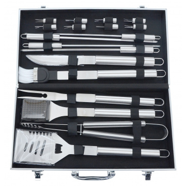 Grillbesteck-Set, 18-teilig, ALU-Koffer Grillbesteck-Set, 18-teilig, ALU-Koffer
