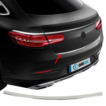Kantenabdeckung der hinteren Stoßstange aus Edelstahl Omtec Mercedes GLE Coupe C292 2015-2019 Kantenabdeckung der hinteren Stoßstange aus Edelstahl Omtec Mercedes GLE Coupe C292 2015-2019