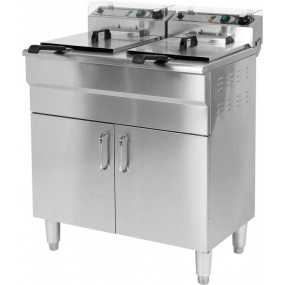 Fritéza dvoukomorová 2x5000W 2x11,5l skříň