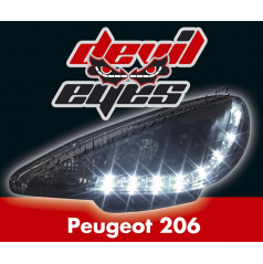 Peugeot 206 Devil Eyes schwarz