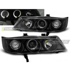 Honda Accord 94-97 (USA) Angel Eyes schwarze klare Frontleuchten
